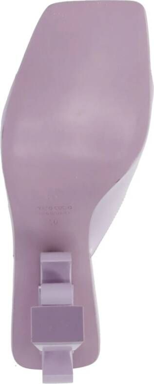 Palm Angels Lila Leren Hakmuiltjes Purple Dames