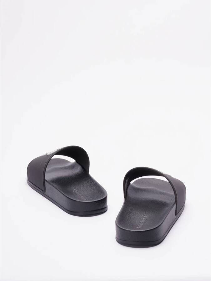 Palm Angels Geëmbosseerde Monogram Rubberen Slides Black - Foto 14