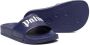 Palm Angels Kids Slippers met logoprint Blauw - Thumbnail 3