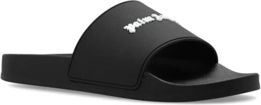 Palm Angels Slides met logo Black Heren