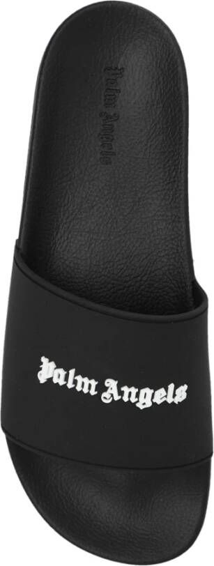 Palm Angels Slides met logo Black Heren