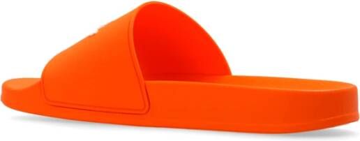 Palm Angels Slides met logo Orange Heren