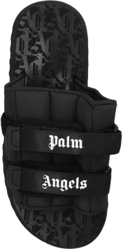 Palm Angels Slippers met logo Black Heren