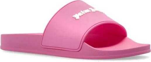 Palm Angels Slippers met logo Pink Dames