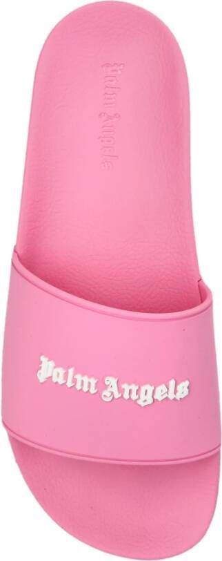 Palm Angels Slippers met logo Pink Dames