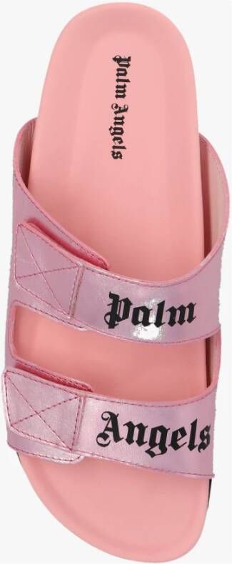 Palm Angels Slippers met logo Roze Dames