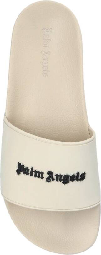 Palm Angels Slippers met logo White Dames