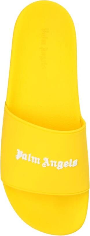 Palm Angels Sloffen met logo Yellow Heren