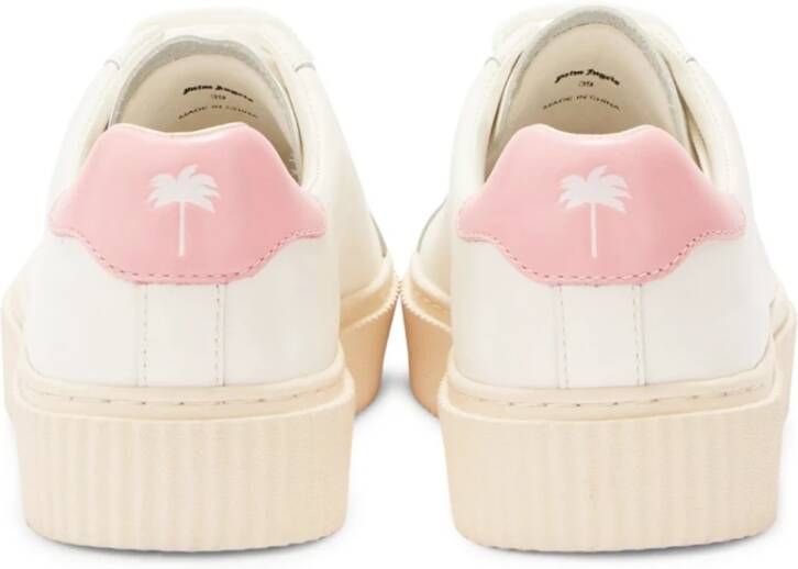 Palm Angels Witte Roze Logo Platform Sneakers Wit Dames