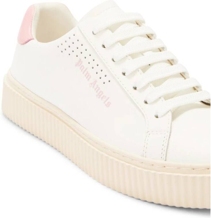 Palm Angels Witte Roze Logo Platform Sneakers Wit Dames