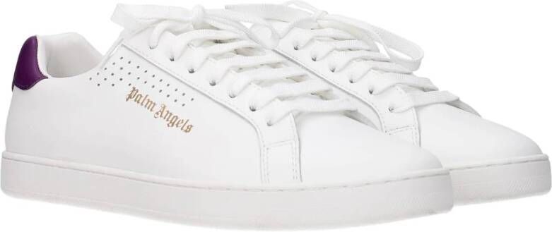 Palm Angels Hoogwaardige leren sneakers Wit Heren