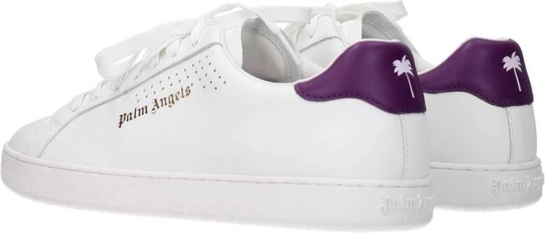 Palm Angels Hoogwaardige leren sneakers Wit Heren