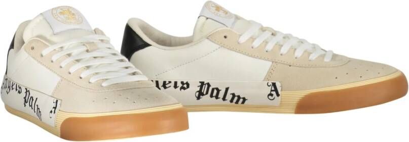 Palm Angels Suede Low-Top Sneakers White Heren