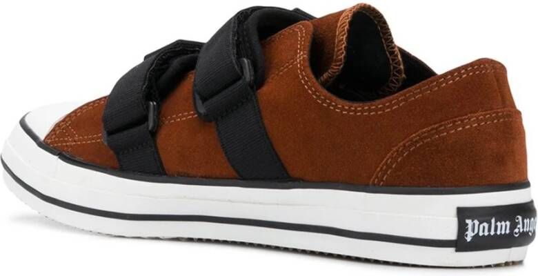 Palm Angels Velcro Vulcanized Lage Sneakers Brown Heren