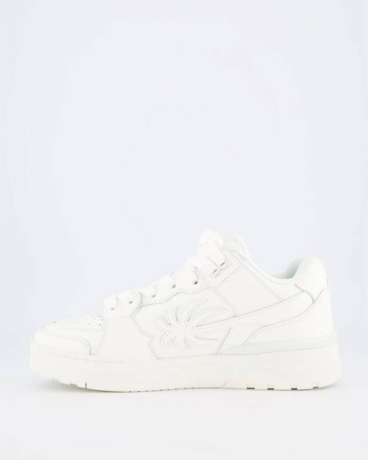 Palm Angels Venice Leren Sneakers in Wit White Heren