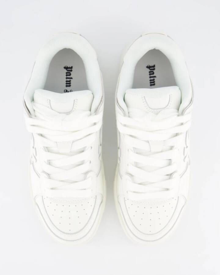 Palm Angels Venice Leren Sneakers in Wit White Heren