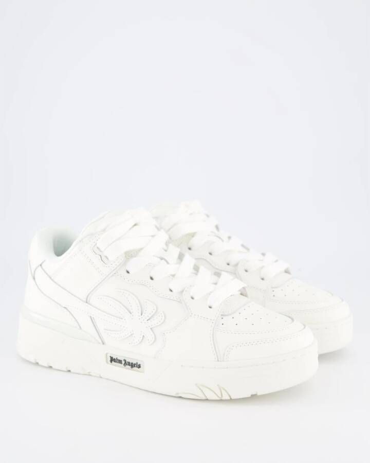 Palm Angels Venice Leren Sneakers in Wit White Heren