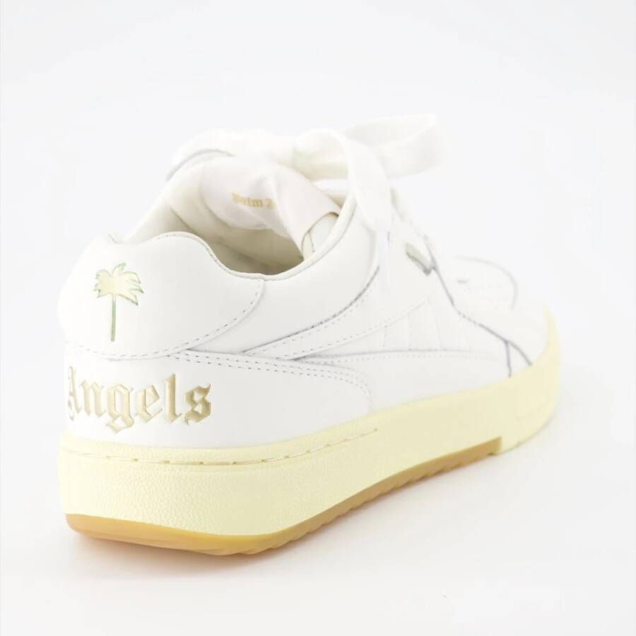 Palm Angels Vetersluiting Leren Sneakers White Dames