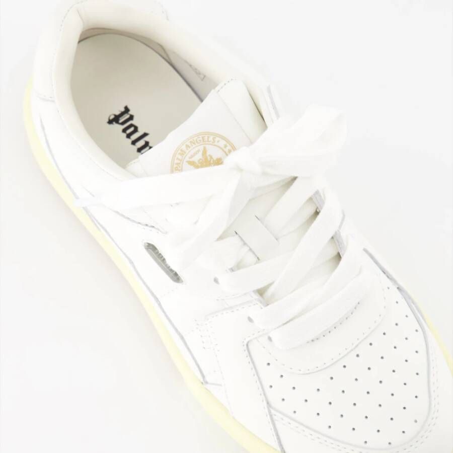 Palm Angels Vetersluiting Leren Sneakers White Dames