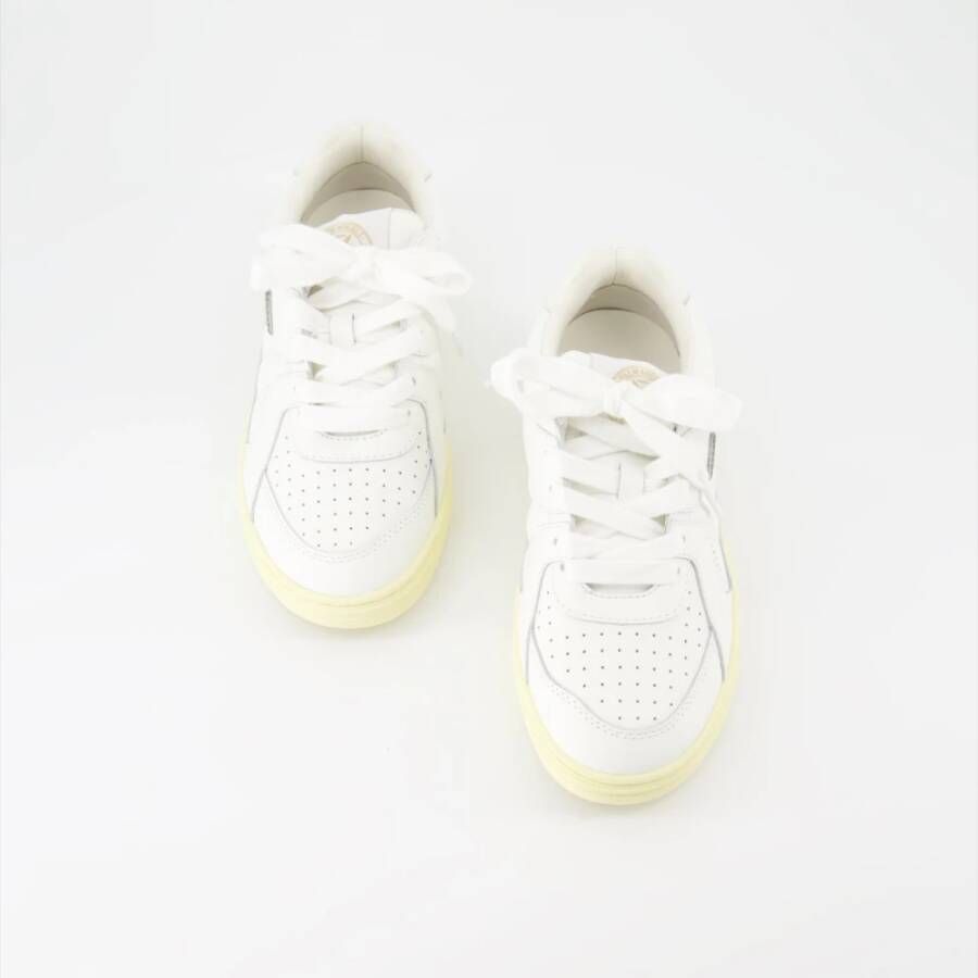 Palm Angels Vetersluiting Leren Sneakers White Dames