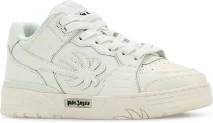 Palm Angels Witte Leren Sneakers Venice Stijl White Heren