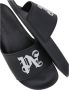 Palm Angels Zwarte Rubberen Slider Sandalen Black Dames - Thumbnail 6