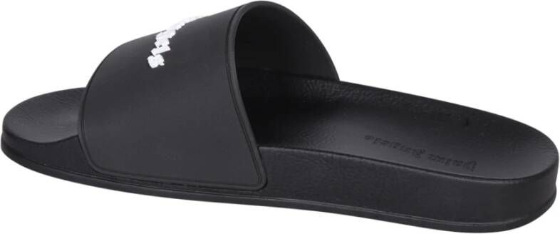 Palm Angels Zwarte Sandalen met Reliëf Logo Black Dames