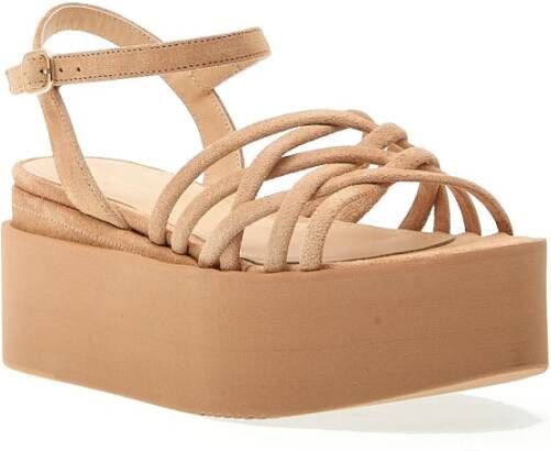 Paloma Barceló Beige Sleehak Sandalen Ss24 Beige Dames