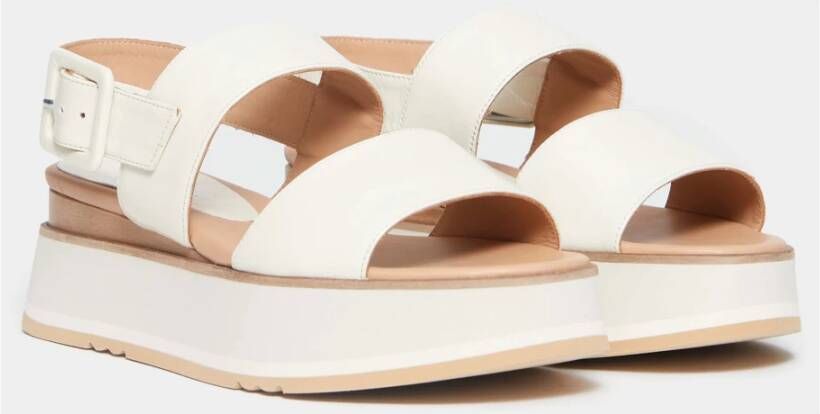 Paloma Barceló Beige Sleehak Sandalen Verhoog Stijl White Dames