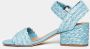 Paloma Barceló Blauwe Raffia Sandalen Ss23 Blue Dames - Thumbnail 3