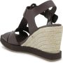 Paloma Barceló Bruin leren sleehak sandalen Carla espadrilles Brown Dames - Thumbnail 3