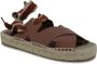 Paloma Barceló Bruine Leren Sandalen Sandalo Stijl Brown Dames - Thumbnail 2