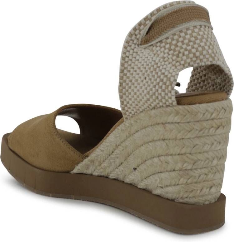 Paloma Barceló Bruine sleehak sandalen met enkelband Brown Dames