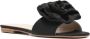 Paloma Barceló Calipso Satin Bloemen Applique Sandalen Black Dames - Thumbnail 2