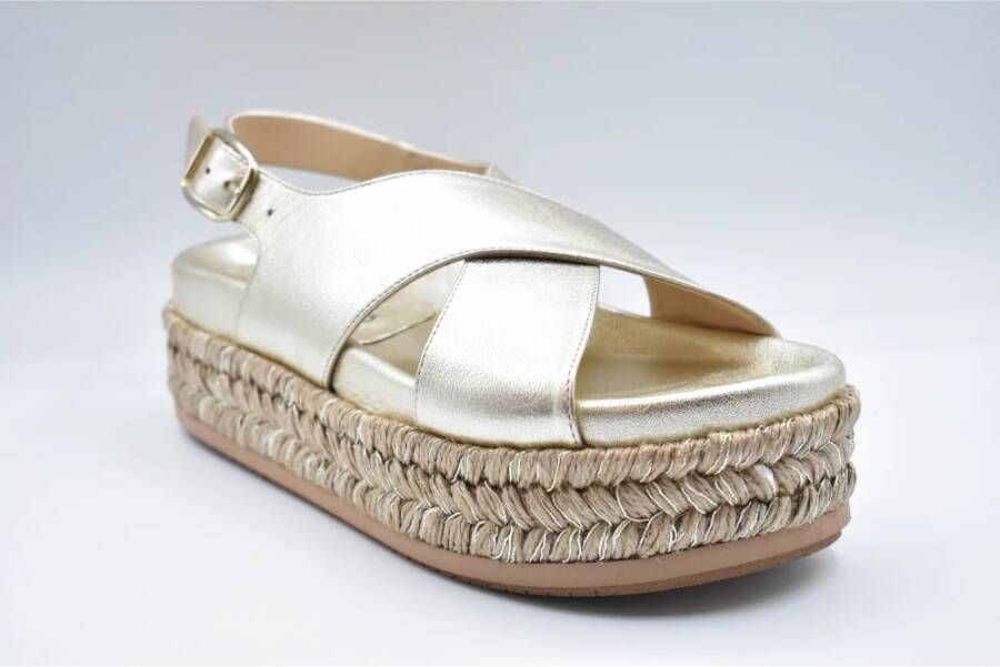 Paloma Barceló Champagne Lace Schoenen Ss24 Gray Dames