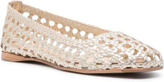 Paloma Barceló Champagne Shell Ballerinas Beige Dames