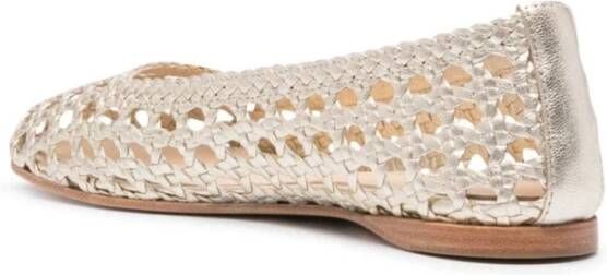 Paloma Barceló Champagne Shell Ballerinas Beige Dames