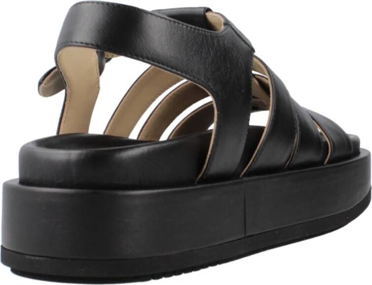 Paloma Barceló Stijlvolle Platte Sandalen voor Vrouwen Black Dames