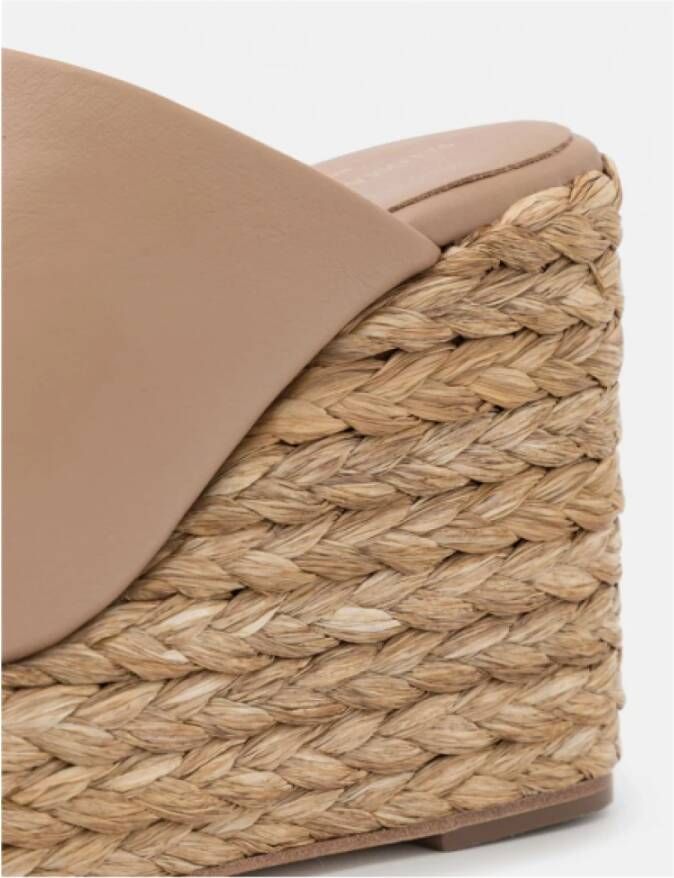 Paloma Barceló Jute Plateau Sleehak Sandalen Tera Beige Dames