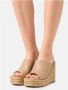 Paloma Barceló Jute Plateau Sleehak Sandalen Tera Beige Dames - Thumbnail 7