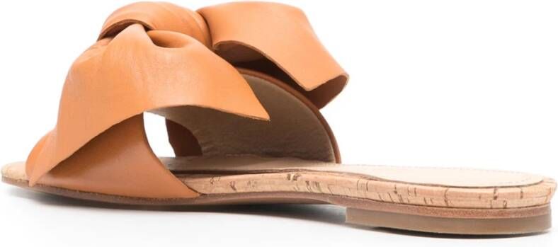 Paloma Barceló Leire Leren Sandalen Beige Dames