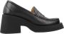 Paloma Barceló Leren Mocassin Loafers Black Dames - Thumbnail 4