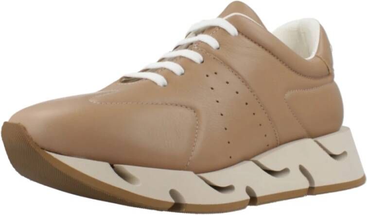 Paloma Barceló Leren Phoebe Sneakers Brown Dames