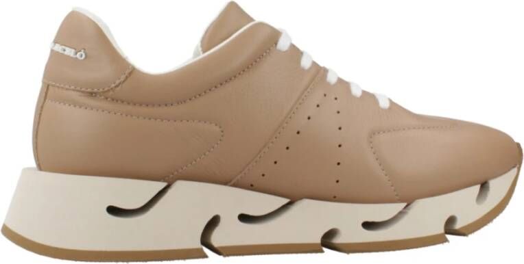 Paloma Barceló Leren Phoebe Sneakers Brown Dames