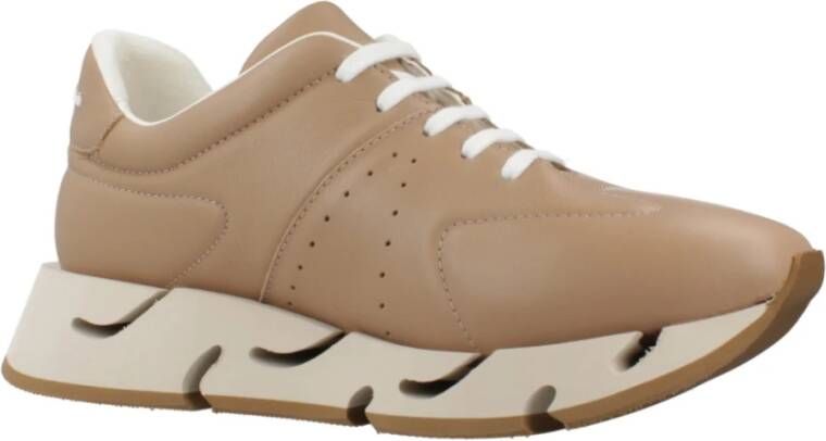 Paloma Barceló Leren Phoebe Sneakers Brown Dames