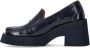 Paloma Barceló Marineblauwe hakken loafer met plateauzool Blue Dames - Thumbnail 3