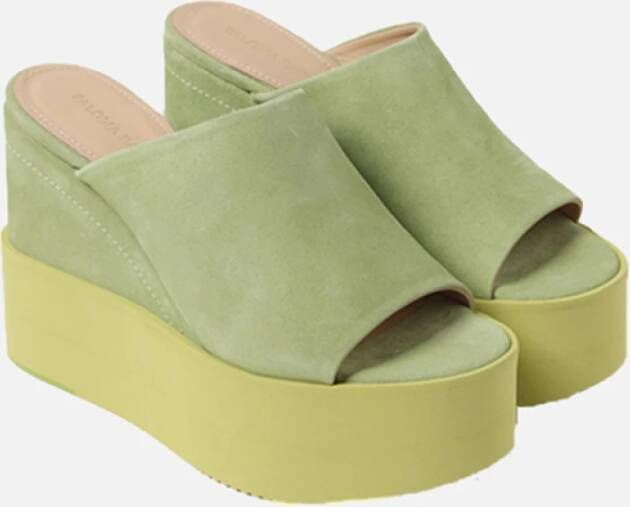 Paloma Barceló Suede Sandal Green Dames