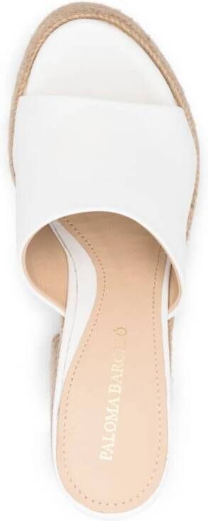 Paloma Barceló Witte platte schoenen White Dames