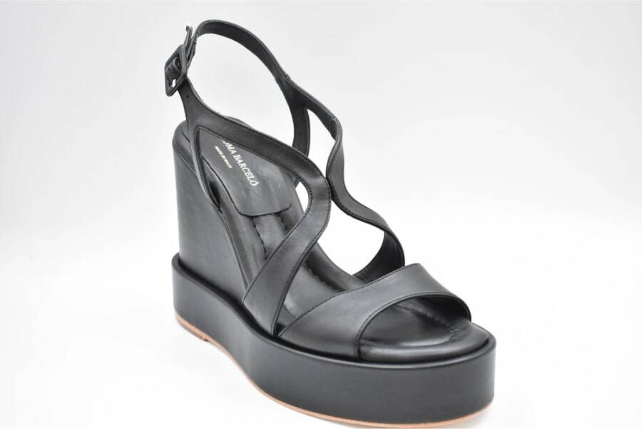 Paloma Barceló Zwarte Veterschoenen Black Dames