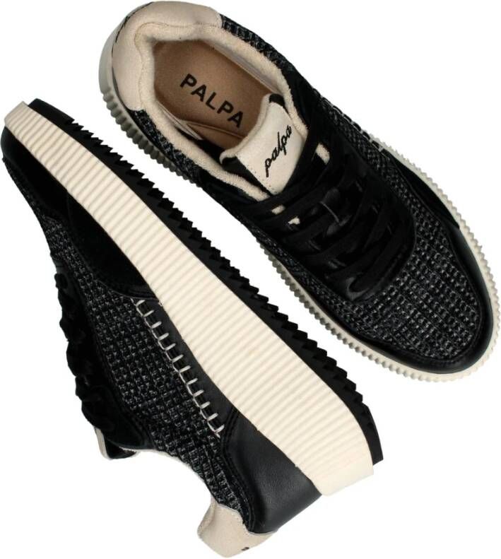 Palpa Zwarte Textiel Platform Sneaker Black Dames